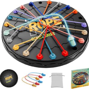 Rope Untangling Puzzle Game Educational Strategy Board Game for Kids Adults Family Travel Party Games with Multi-Level Challenges Gifts for All Ages Large