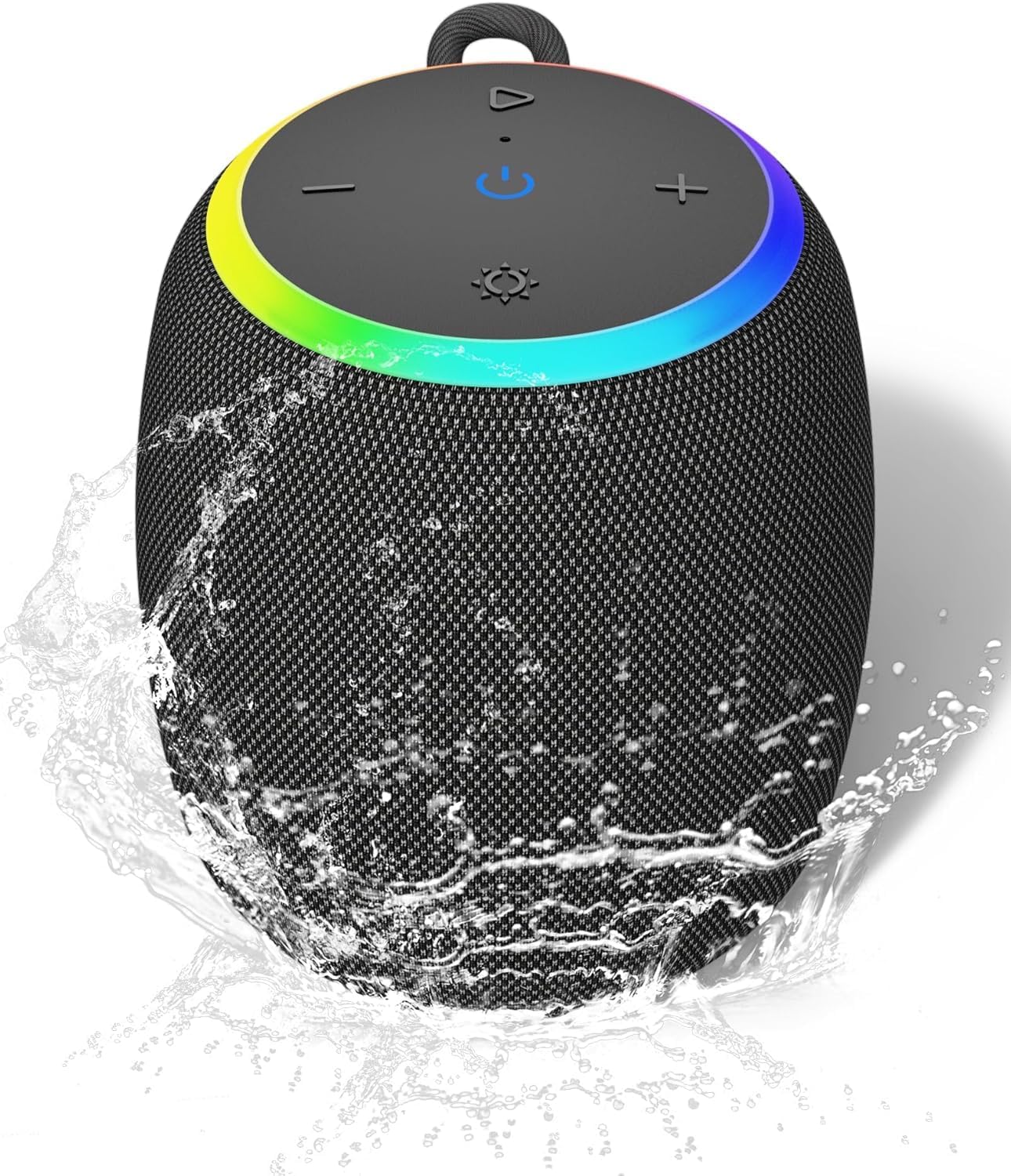 Portable Wireless Bluetooth 5.3 Speaker 15W IPX6 Waterproof LED Lights AUX TF USB Dual TWS Pairing 12H Playtime Small Bluetooth Speakers