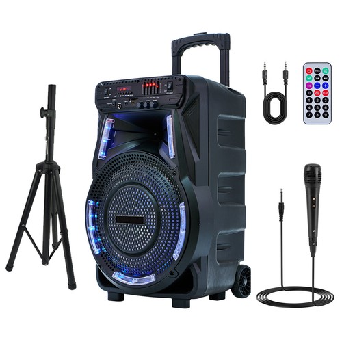 Portable Bluetooth Speaker 15" Woofer Wireless Heavy Bass Sound System
