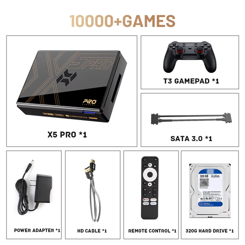 Super Console X5 PRO RK3588 8G DDR4 Retro Video Game Console 4T HDD 16000+ Games