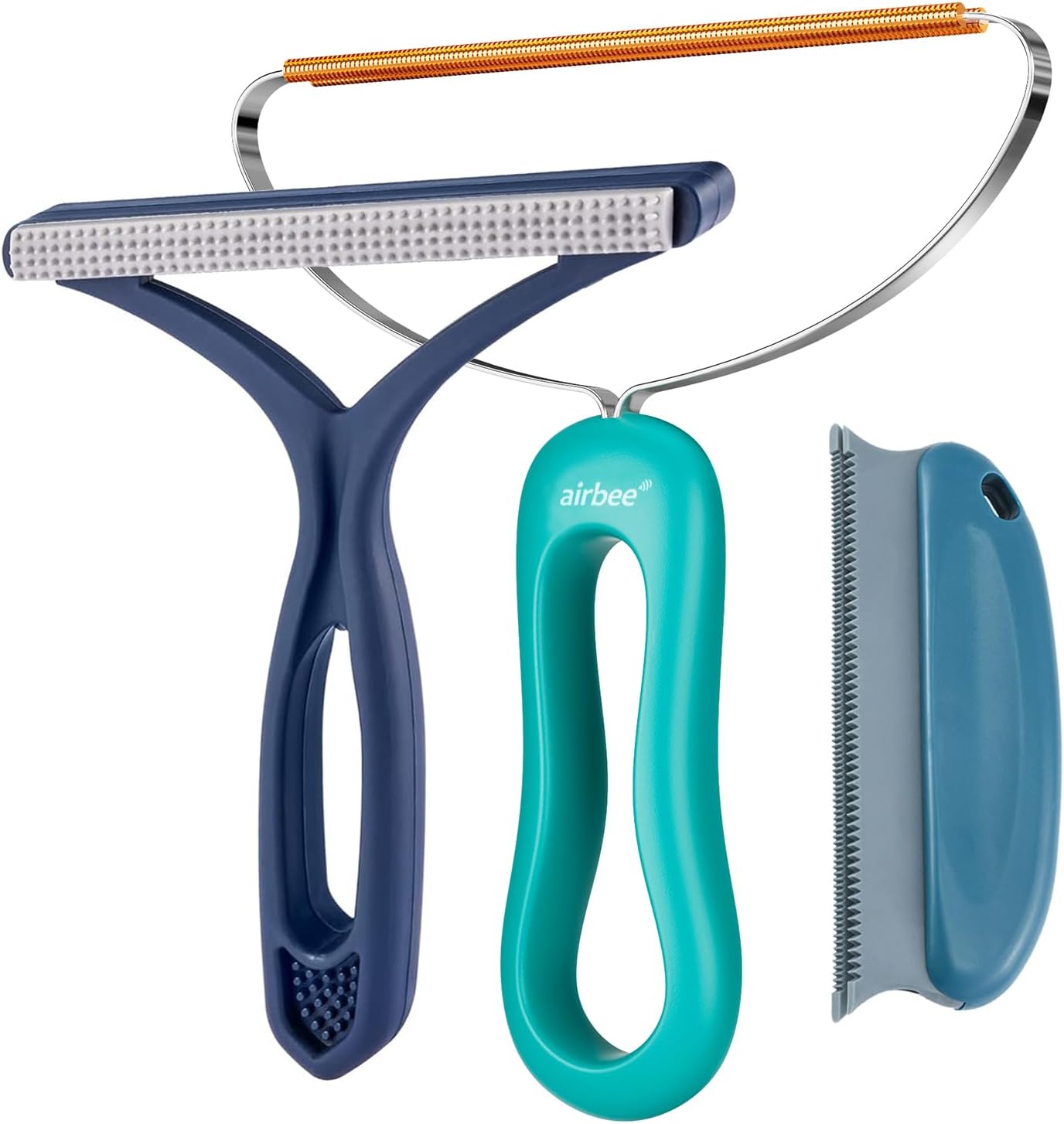 Pet Hair Remover 3-Pack Lint Shaver Cleaner Pro Fur Removal Tool Portable Carpet Scraper Fuzz Rollers Hairball Brush