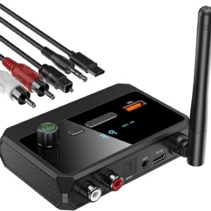 KAIY Bluetooth 5.3 Receiver for Home Stereo Optical Low Latency HD Music Audio Bluetooth to RCA Adapter