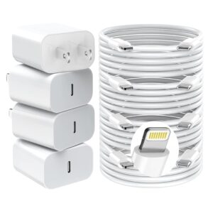 20W PD USB C Fast iPhone Charger with 6FT Cable for iPhone 14/14 Pro/13/13 Pro/12/12 Pro/11/11 Pro/XS and iPad