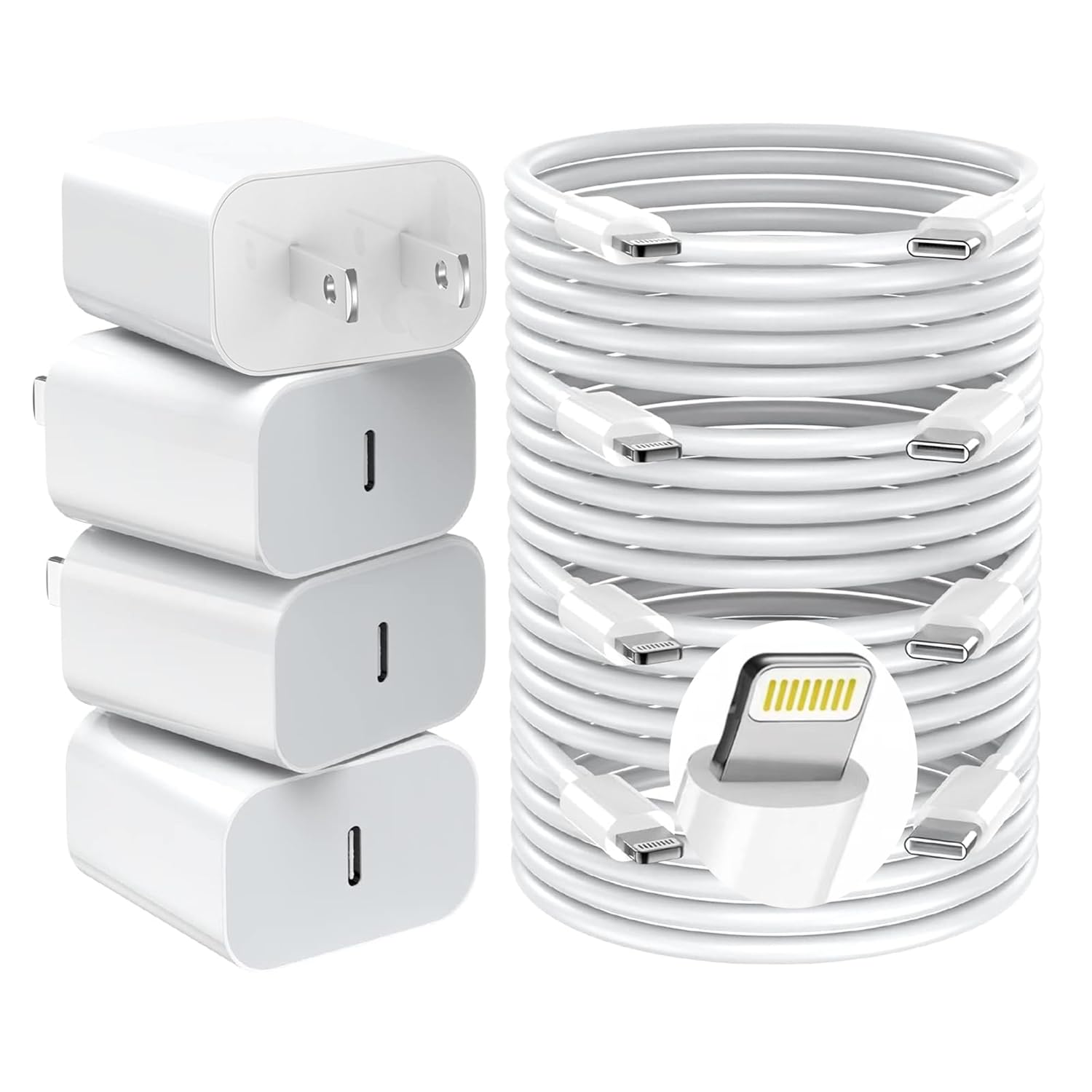 20W PD USB C Fast iPhone Charger with 6FT Cable for iPhone 14/14 Pro/13/13 Pro/12/12 Pro/11/11 Pro/XS and iPad