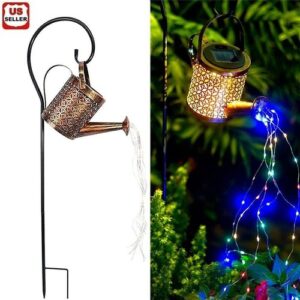 Solar Watering Can Light Garden Outdoor Waterproof Kettle Yard Art Lamp Decor