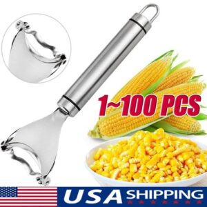 Stainless Steel Corn Cob Peeler Stripper Remover Kitchen Cutter Thresher Tool USA