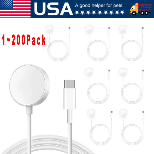 Type-C Cable Charger For Apple Watch 3 4 5 6 7 SE 8 9 Ultra Magnetic Charging Lot