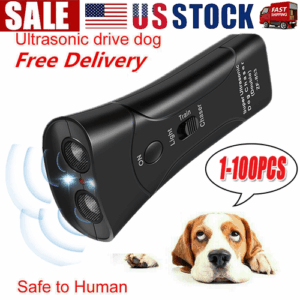 Ultrasonic Anti Dog Barking Device Pet Trainer LED Light Gentle Chaser