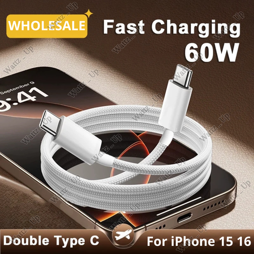 iPhone 15 16 Pro Max Plus USB-C Fast Charger Cable Type C Data Cord Wholesale
