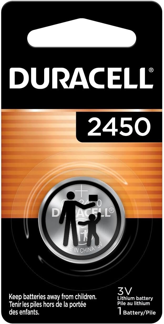Duracell CR2450 3V Lithium Coin Battery for Key Fob Car Remote Watch and Other Devices