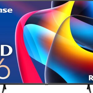 Hisense 85-Inch Class A6 Series 4K UHD Smart Roku TV 85A6NR 2024 Model Dolby Vision HDR DTS Studio Sound Game Mode Plus Alexa Compatibility Black