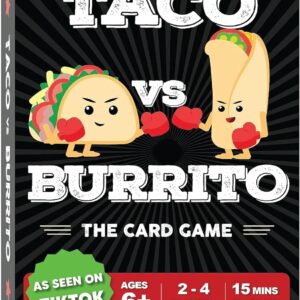 Taco vs Burrito Card Game for Kids Teens Adults