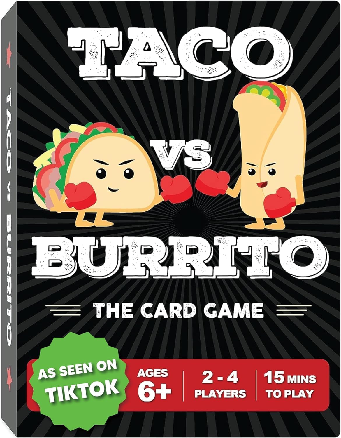 Taco vs Burrito Card Game for Kids Teens Adults