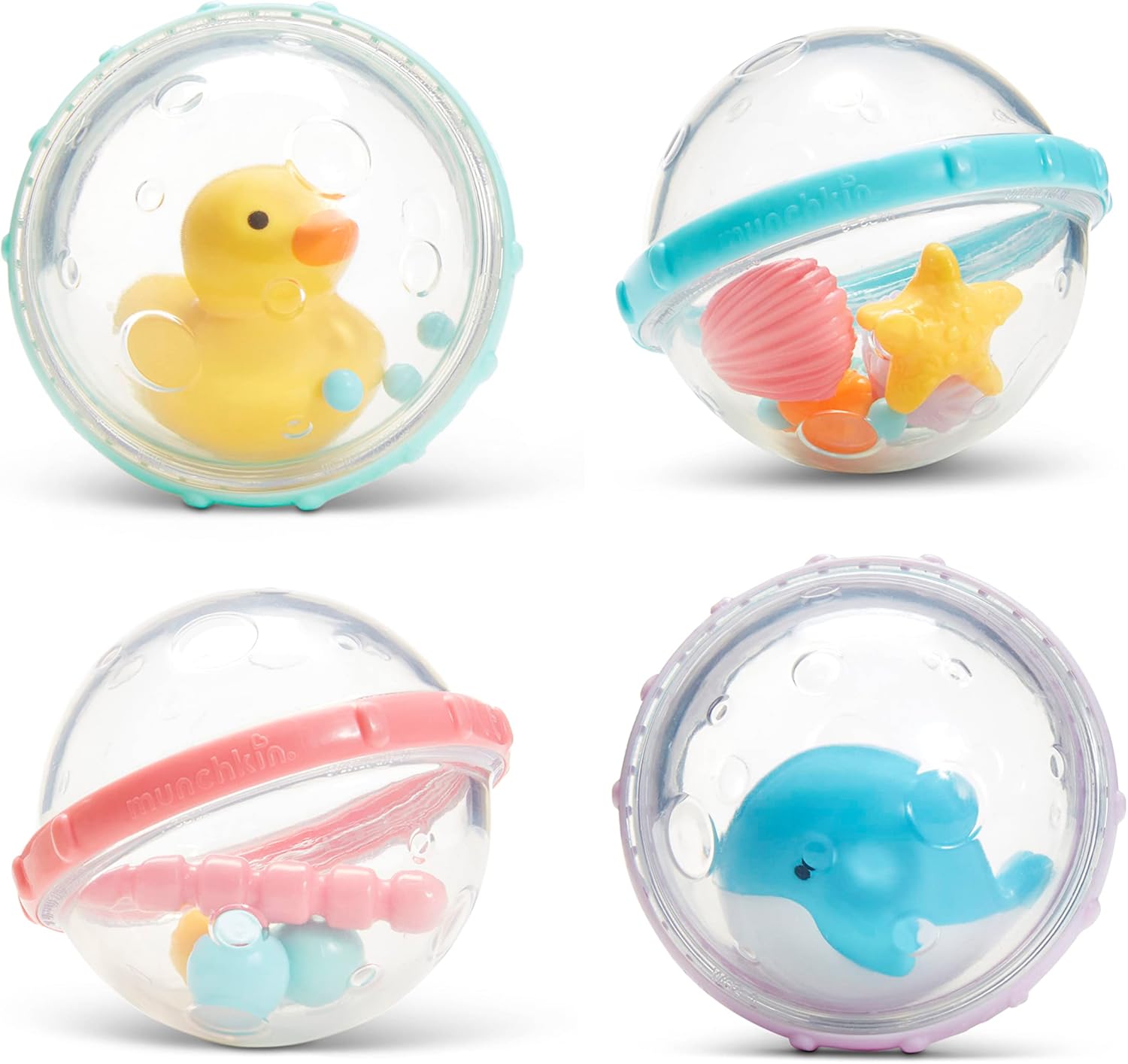 Munchkin Float and Play Bubbles Baby and Toddler Bath Toy 4 Count