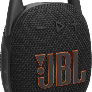 Ultra-Portable Waterproof Dustproof Bluetooth Speaker with Big Pro Sound Punchy Bass Up to 12 Hours Playtime Integrated Carabiner Made with Recycled Materials JBL Clip 5 Black