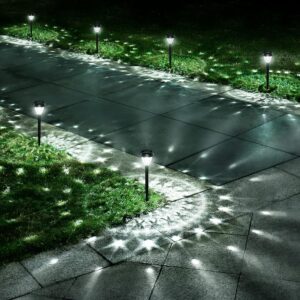 Super Bright Solar Lights Waterproof 10 Pack Dusk to Dawn 12Hrs Solar Powered Outdoor Pathway Garden LED Landscape Lighting Decorative for Walkway Patio Yard