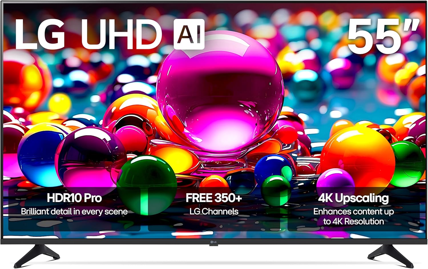 LG 55-Inch 4K UHD Smart TV UA77 Series with AI Sound Pro HDR10 and 4K Upscaling