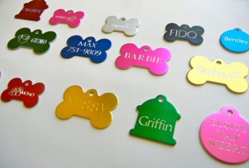 Custom Engraved Personalized Pet Tag ID Dog Cat Name Tags Double Side