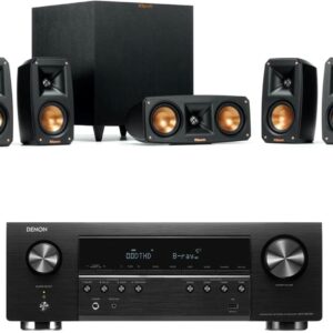 Klipsch Reference Theater Pack 5.1-Channel Speaker System AVR-S770H 75W 7.2-Channel 8K Network AV Receiver HEOS
