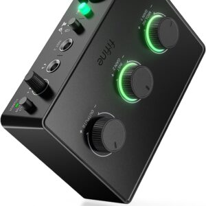 FIFINE USB Audio Mixer for Music Recording, Streaming, Podcasting with XLR, 48V Phantom Power and Gain Knob