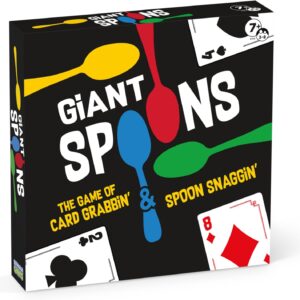 Giant Spoons Card Game for Kids and Adults, Fun Family Travel Game Night for 3-6 Players Ages 7+