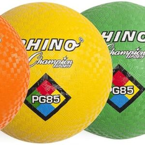 Durable Nylon-Wound Champion Sports Playground Balls in Multiple Colors for Kickball and Indoor Outdoor Play