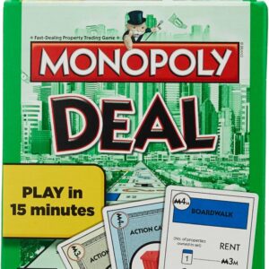 Monopoly Deal Card Game for Families and Kids Ages 8+ 2-5 Players 15 Minute Travel Game