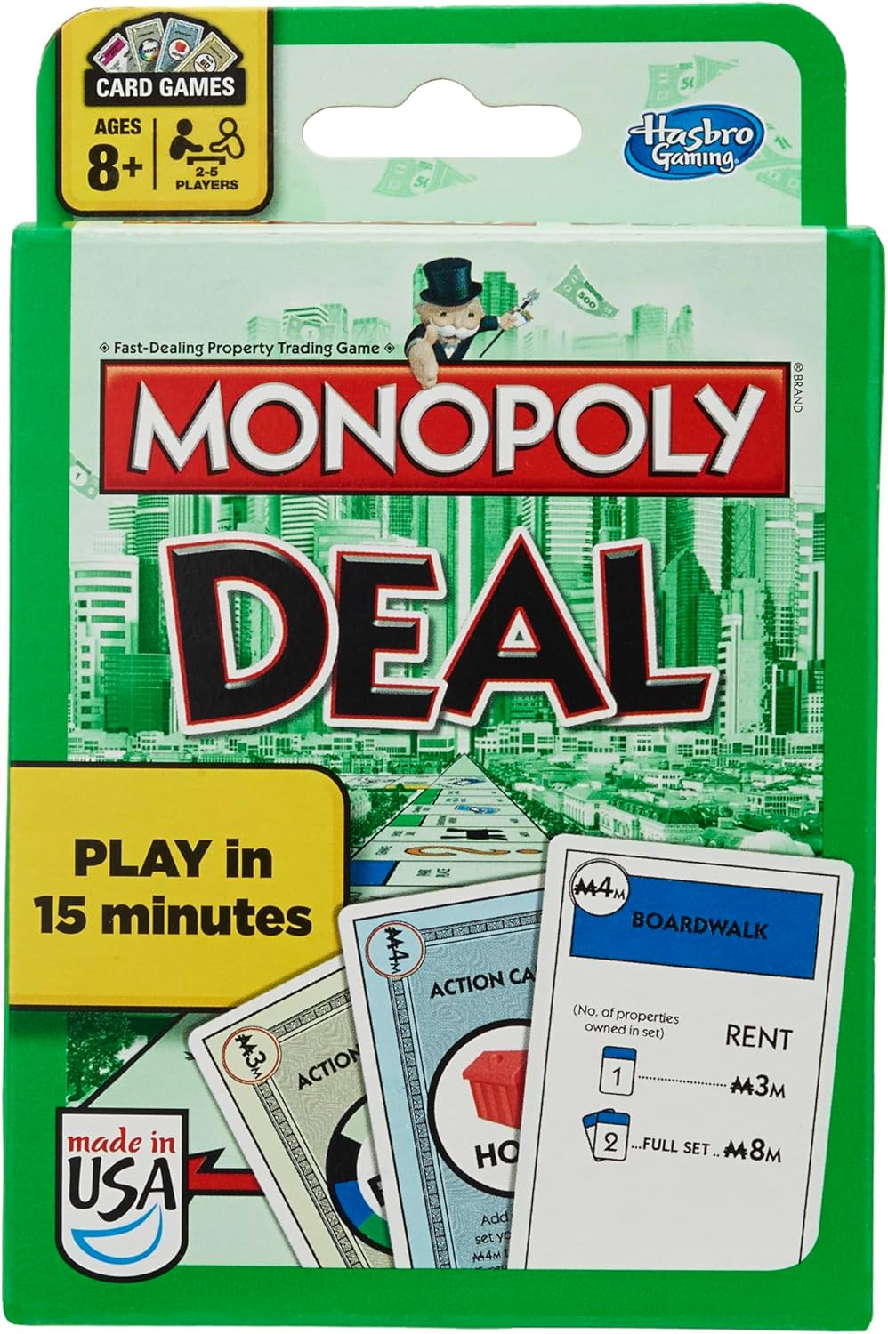 Monopoly Deal Card Game for Families and Kids Ages 8+ 2-5 Players 15 Minute Travel Game