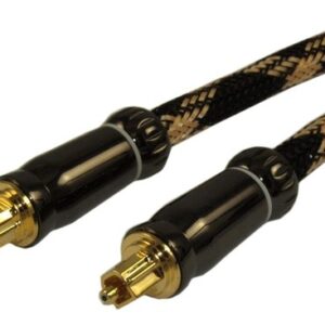 8ft ELITE Toslink Digital Optical Audio Cable SPDI/F Metal Connectors