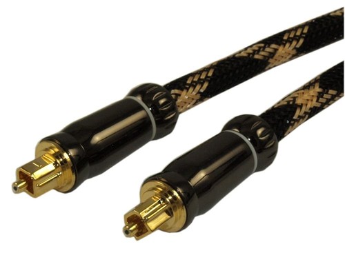8ft ELITE Toslink Digital Optical Audio Cable SPDI/F Metal Connectors