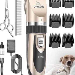 Cordless Pet Shaver Clipper Low Noise Dog Cat Grooming Kit Rechargeable