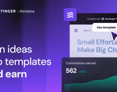 Hostinger Unveils New Way for Creators to Make Money Online Sharing Ideas