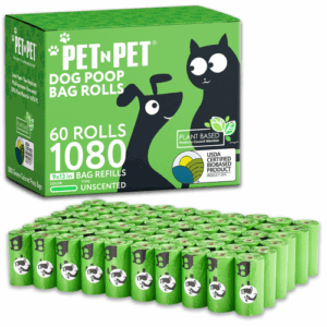 Pet N Pet 1080 Counts Green Poop Bags for Dogs 38% Plant Based