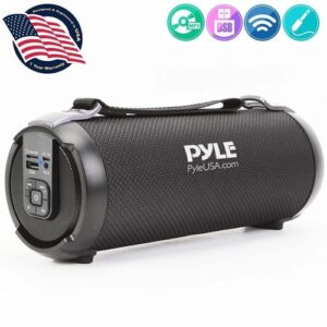 Portable Bluetooth Boombox Speaker System with FM Radio Stereo Sound