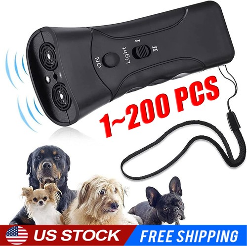 Ultrasonic Anti Dog Barking Device Pet Trainer LED Light Gentle Chaser Style Lot