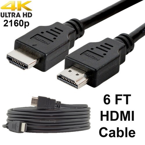 6ft Digital High-Speed 1.4 HDMI Cable 2160p PVC Black Satellite Sale