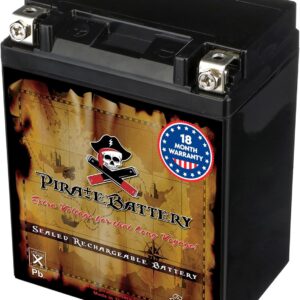 Pirate Battery YB14A-A2 12V 190 CCA ATV Motorcycle Snowmobile Jet Ski Battery