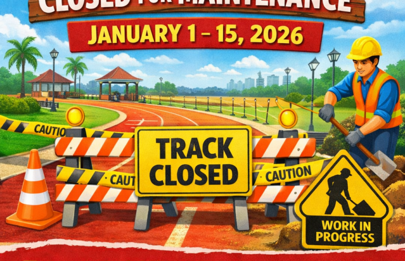 Fatorda Jogging Track Closure January 1-15 2026 for Maintenance and Safety Upgrades