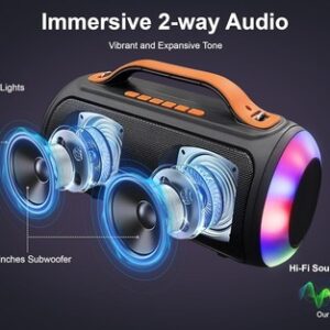 Portable Wireless Bluetooth Speakers 20W PEAK Power Boombox with HD Sound