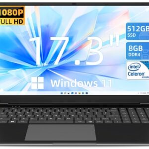 SGIN 15.6/17.3 Inch Laptop 128GB 256GB 512GB SSD Intel Celeron WIFI Windows 11