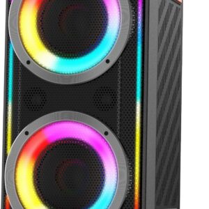 300W Portable Bluetooth Speaker Wireless Boombox with Deep Bass and LED Light Show for Outdoor Party Camping