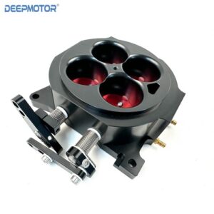 Deepmotor CNC Billet 1000 CFM 1.75" Core 4-Barrel 4150 Throttle Body Black