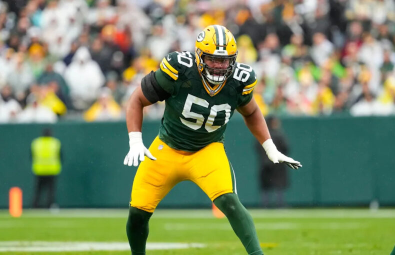 Packers RT Zach Tom Inactive vs Bears